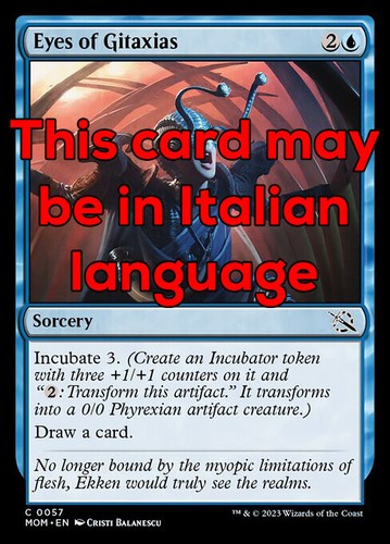 Mtg eyes gitaxias - gitaxias, foil