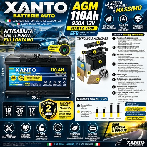 Batteria efb agm 110ah 950a - efb,