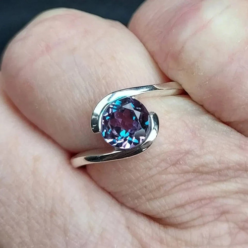 Anello gemma tonda - gemma,